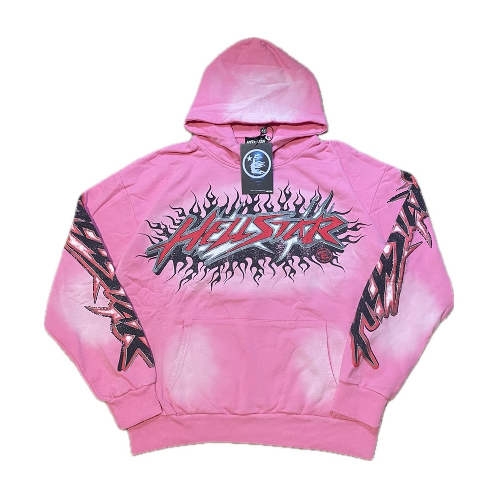 Brand New Hellstar Pink Graphic Hoodie